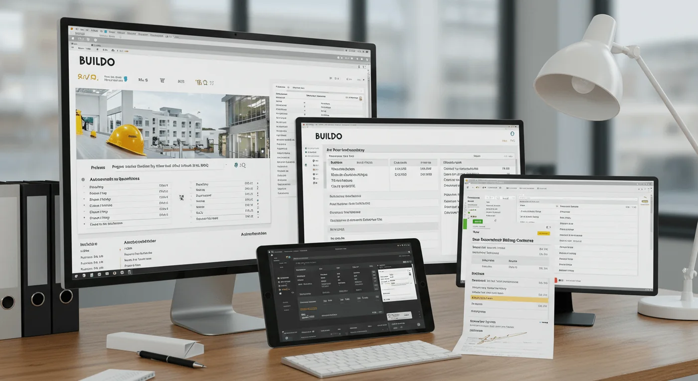 واجهة موديول مستخلصات مقاولي الباطن في Buildo